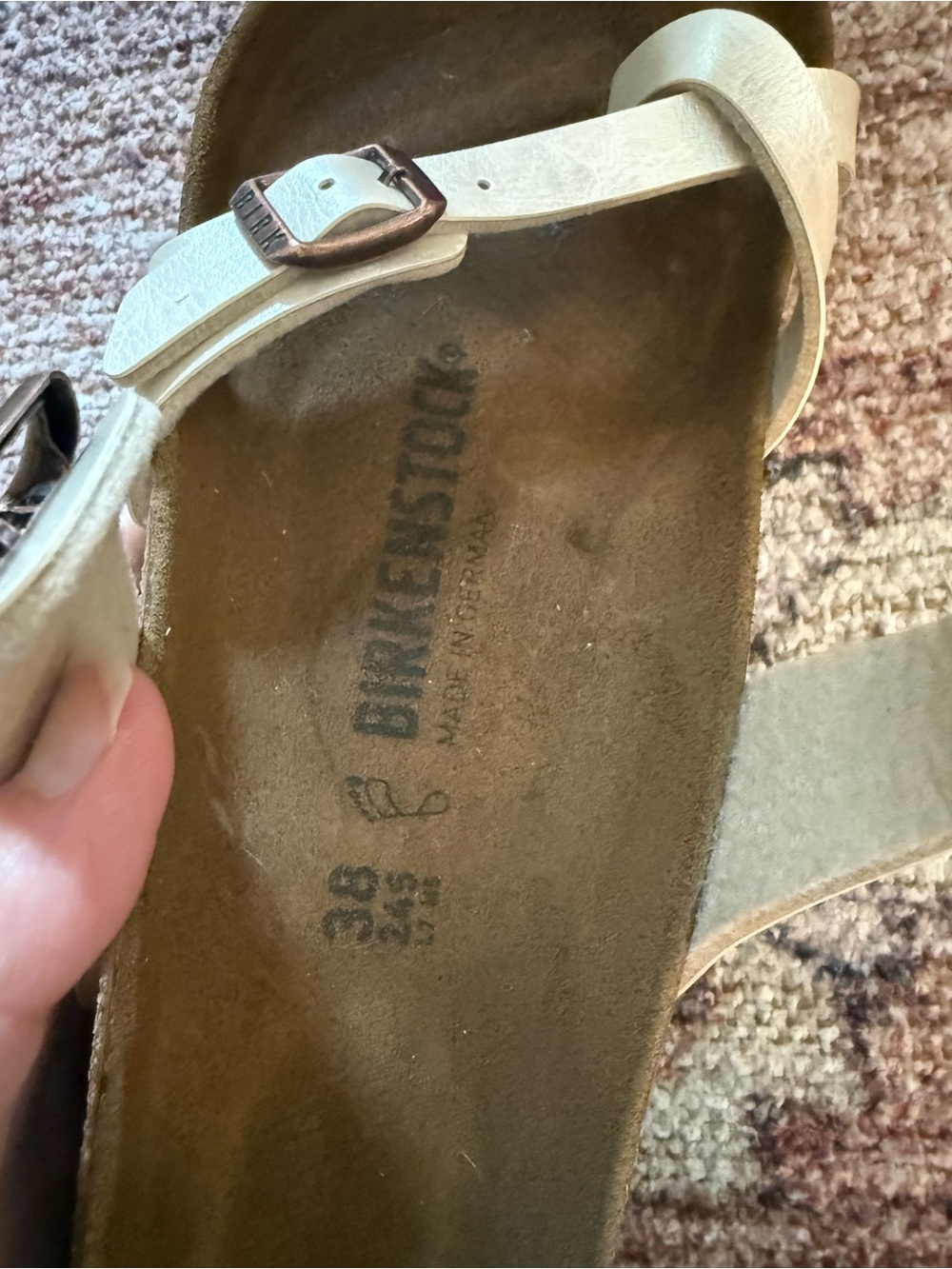 Like new Birkenstock Graceful Pearl white Mayari Sandals size 38 - Picture 6 of 6